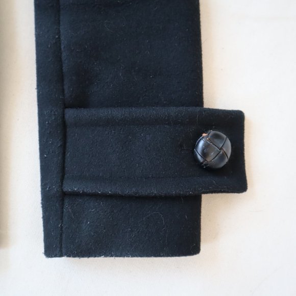Aritzia Talula Babaton Howell Double Breasted Black Pea Coat, Size XXSma… - Picture 8 of 16